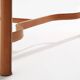 Jacques Adnet dining table oak red leather brass 1950