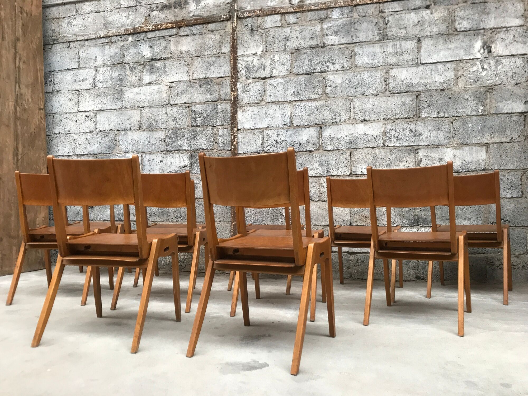 Series of 11 chairs 1950/1960