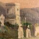 Old painting, orientalist landscape, signed George 20th century