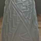 Vase art deco pressed glass