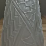Vase art deco pressed glass