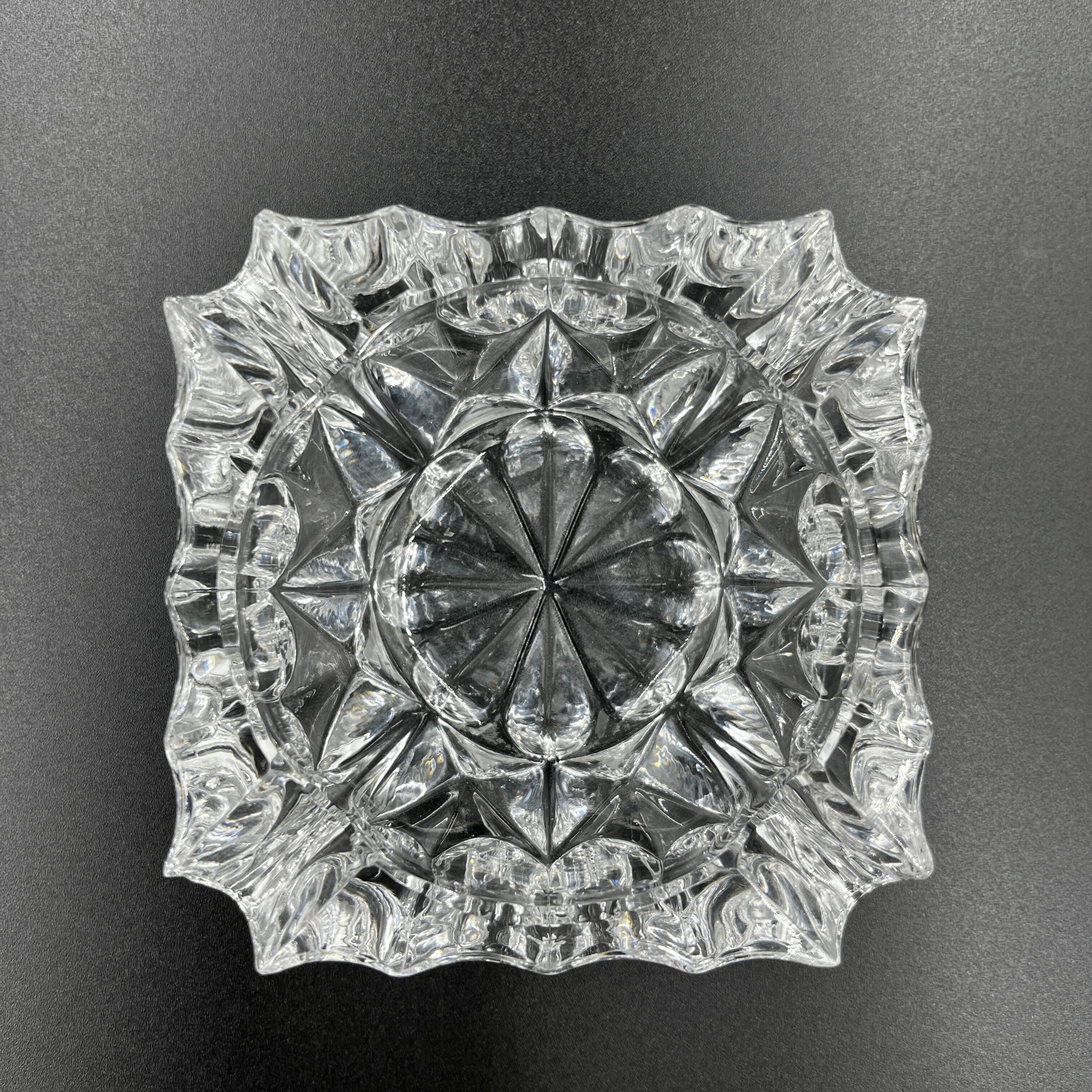 Square crystal ashtray