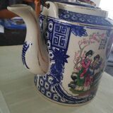 Blue and gold ceramic teapot from Japan