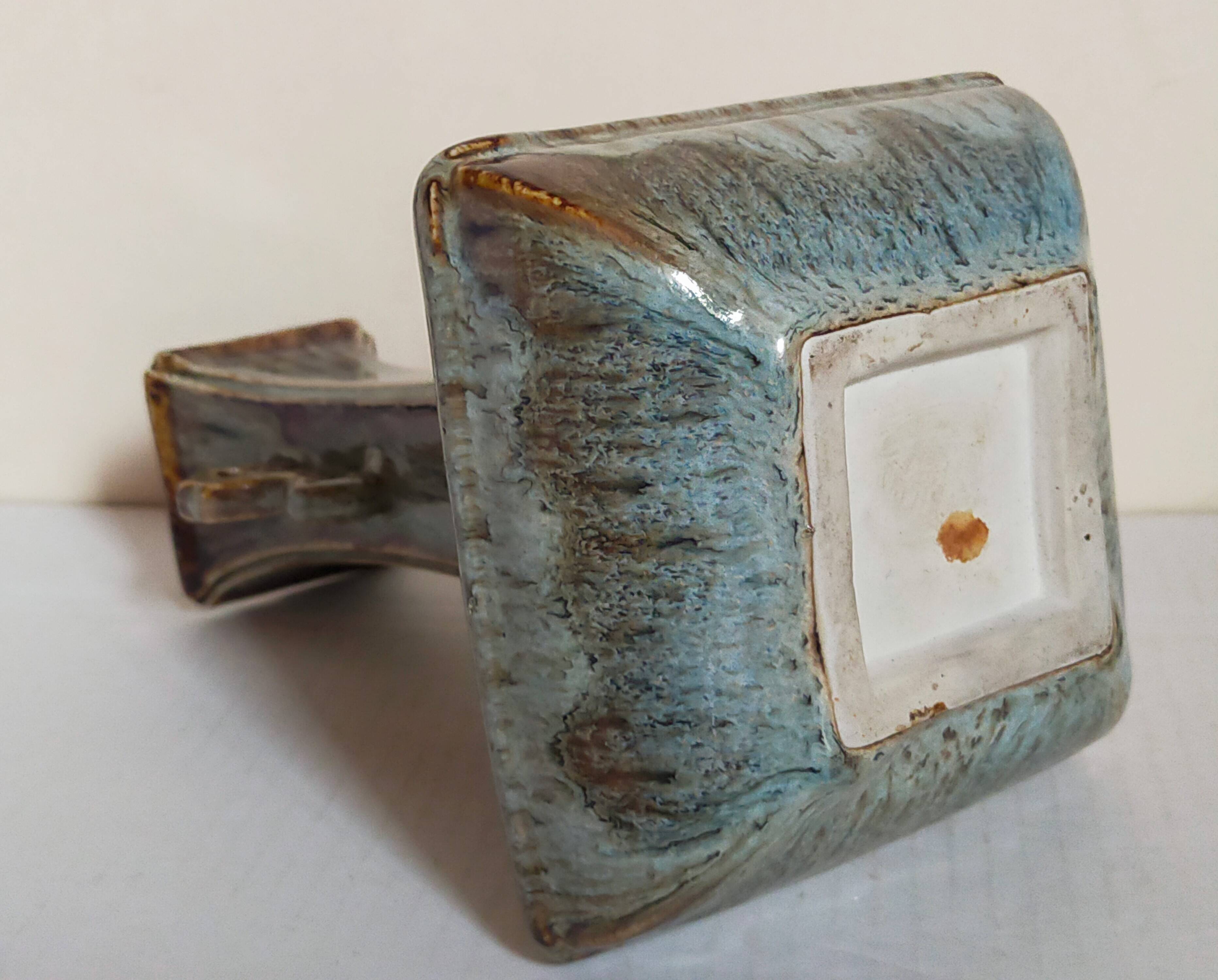 Chinese bottle soliflore vase with flambé enamel