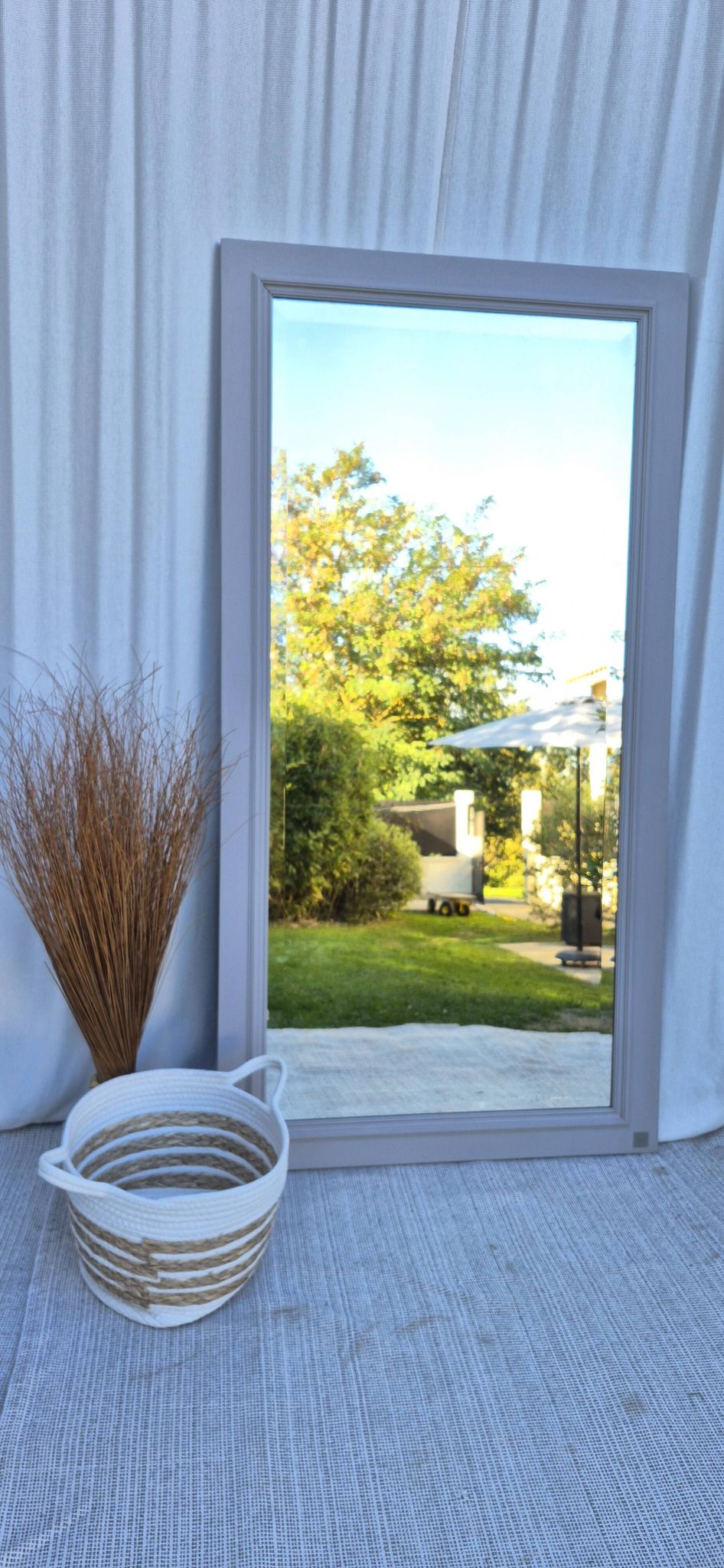 Antique beveled mirror