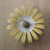 Ceiling light yellow &green leaves one central bulb