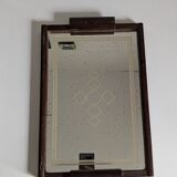 Mirror and wood tray