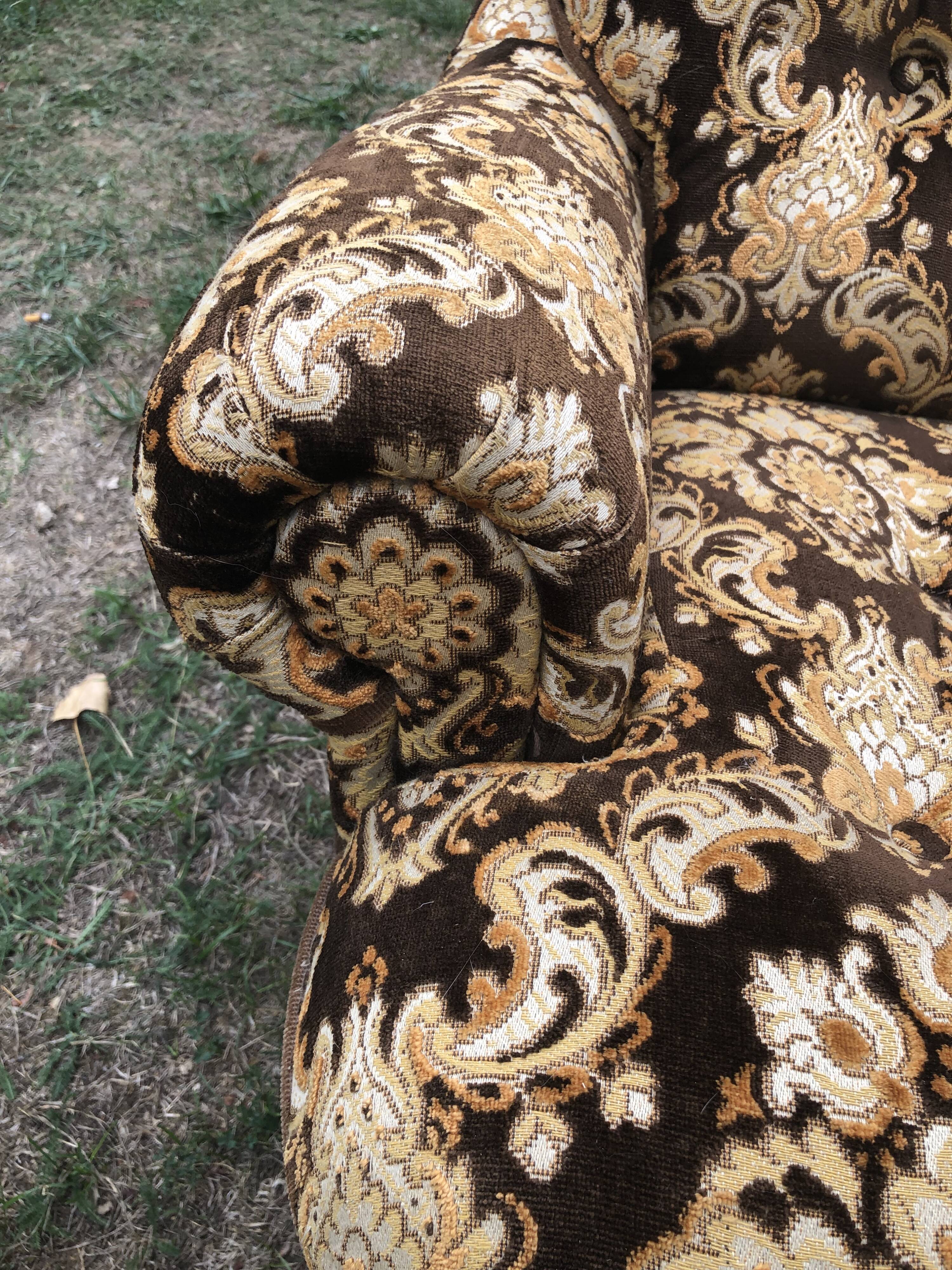 Vintage velvet armchair