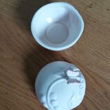 Spherical box in pink ceramic Willemse