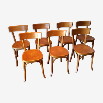 Suite de 7 chaises Baumann 1950-60
