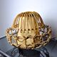 Rattan table lamp, popular art, France, 1960