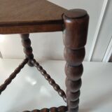 Wood tripod sofa end