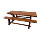 Farmhouse table and its 2 benches