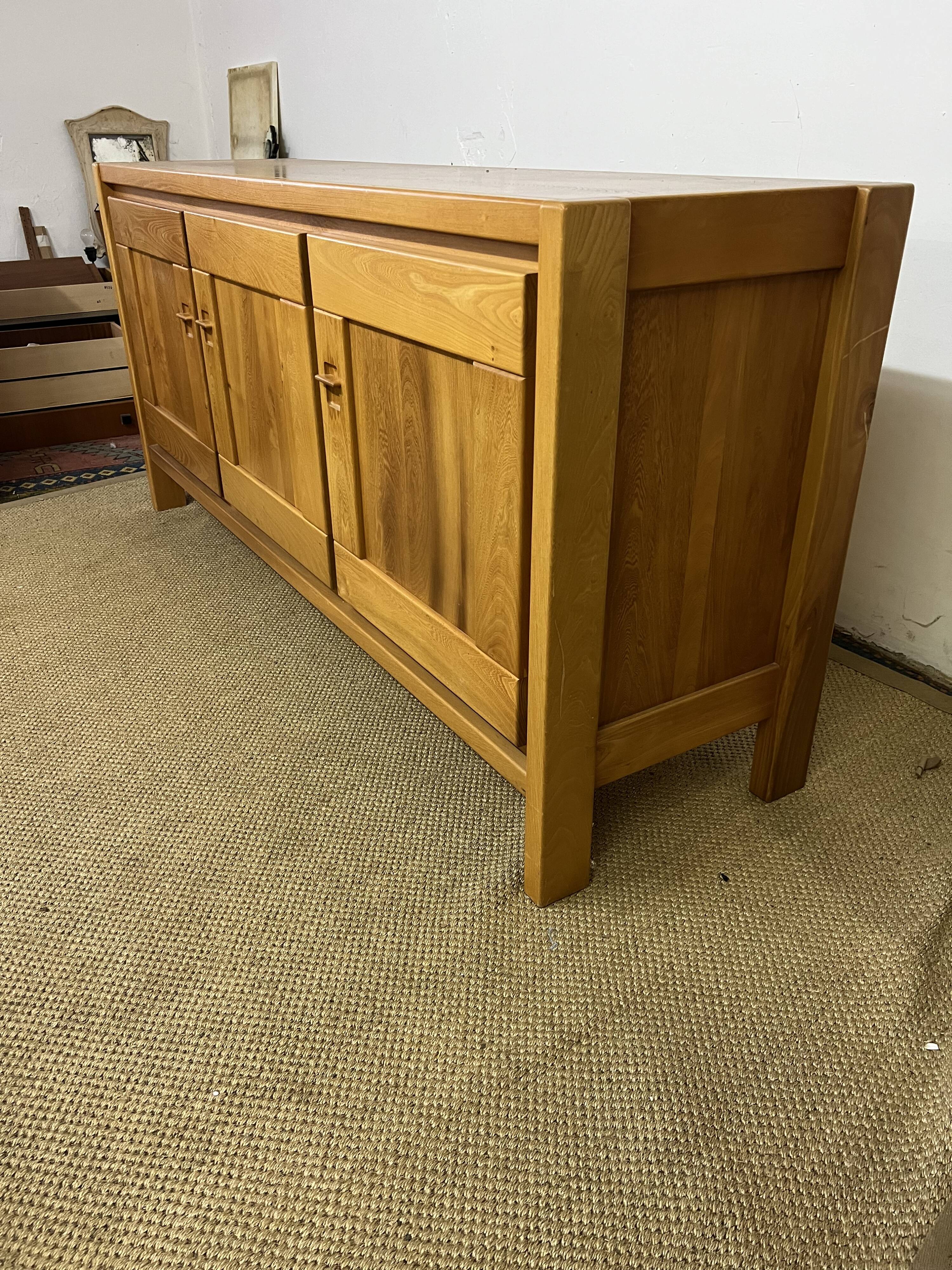 Vintage elm sideboard by Maison Regain editions