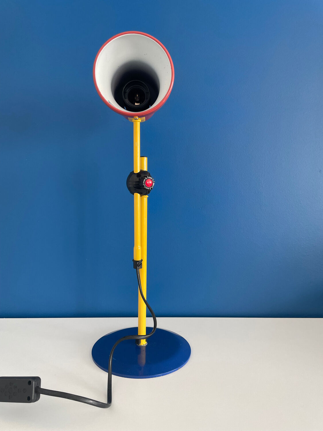 Colored metal articulated lamp 80s 90s