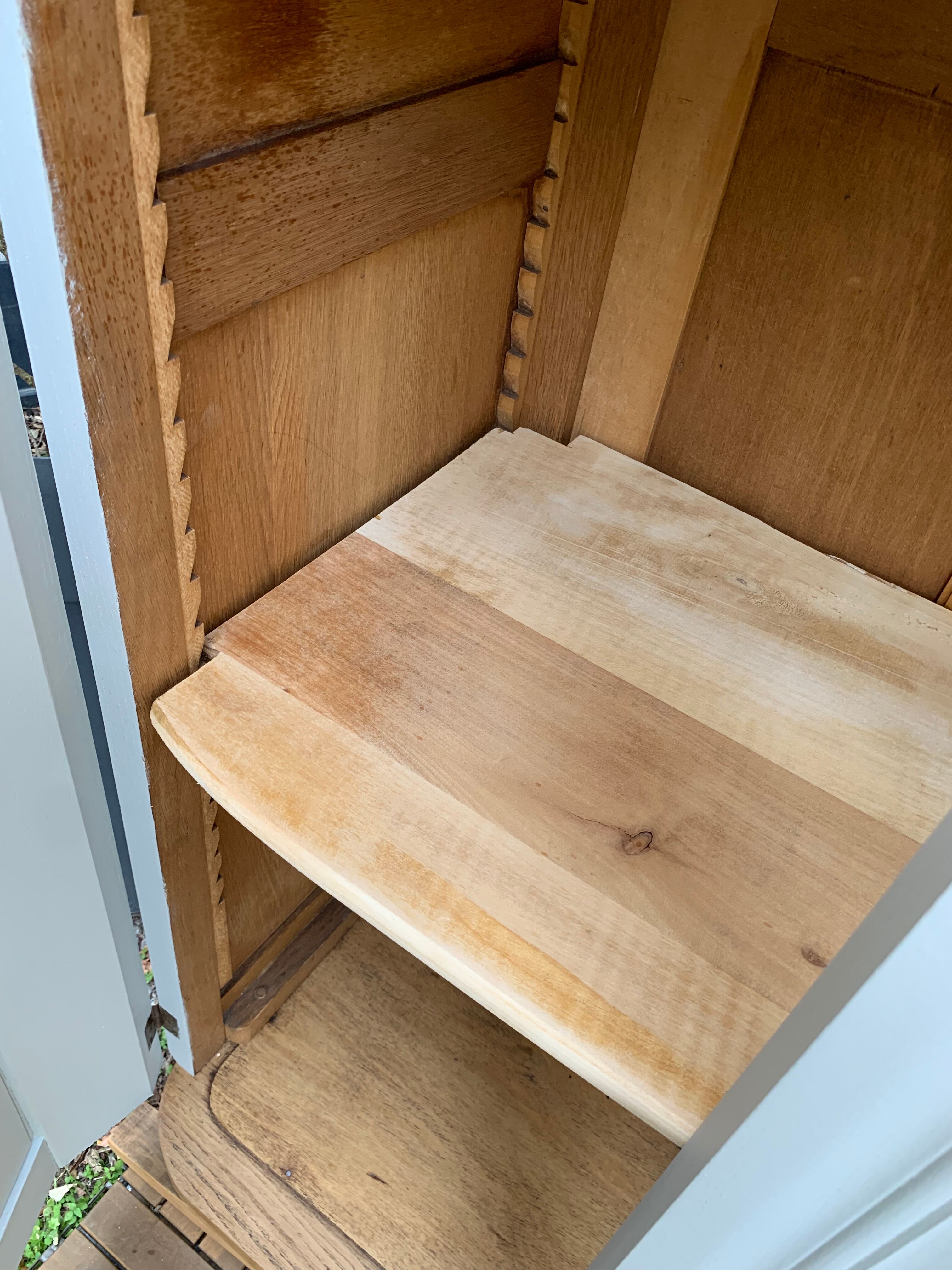 Parisian art deco wardrobe solid oak 1930