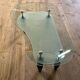 Glass and organic wood coffee table