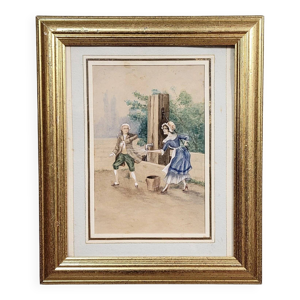 Aquarelle XIX? représentant - une