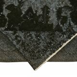 Overdyed Wool Vintage Handmade Carved Rug 173 cm x 290 cm