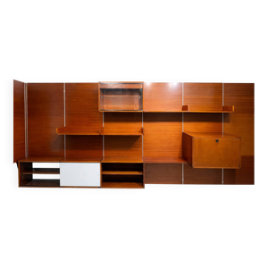 Bibliothèque, unité - murale teck