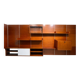 Immense teak library wall