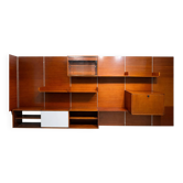 Immense teak library wall