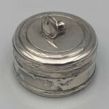 Christian dior silver metal box with cufflink decor socket