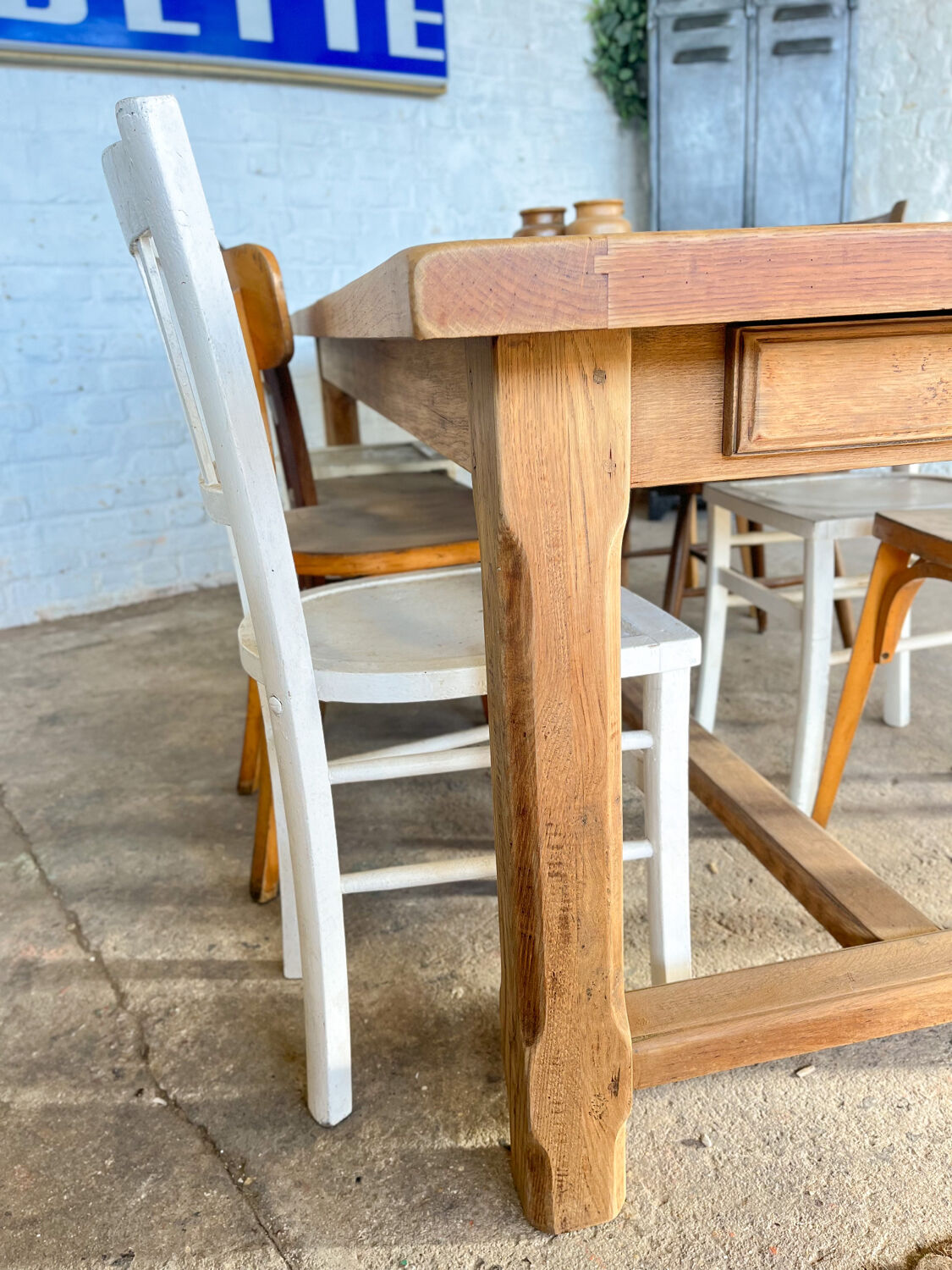 Old oak farmhouse table