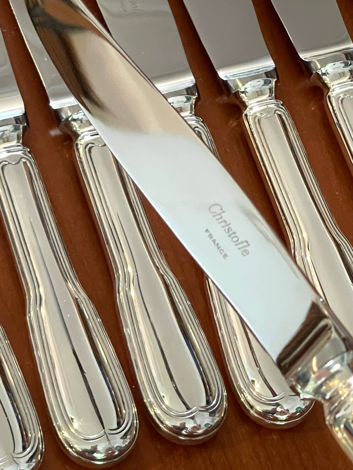 Christofle Chinon 12 table knives 24.5 cm