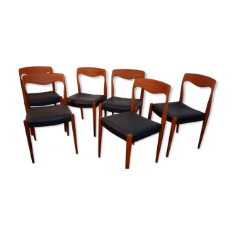 6 Scandinavian chairs Niels Otto Moller