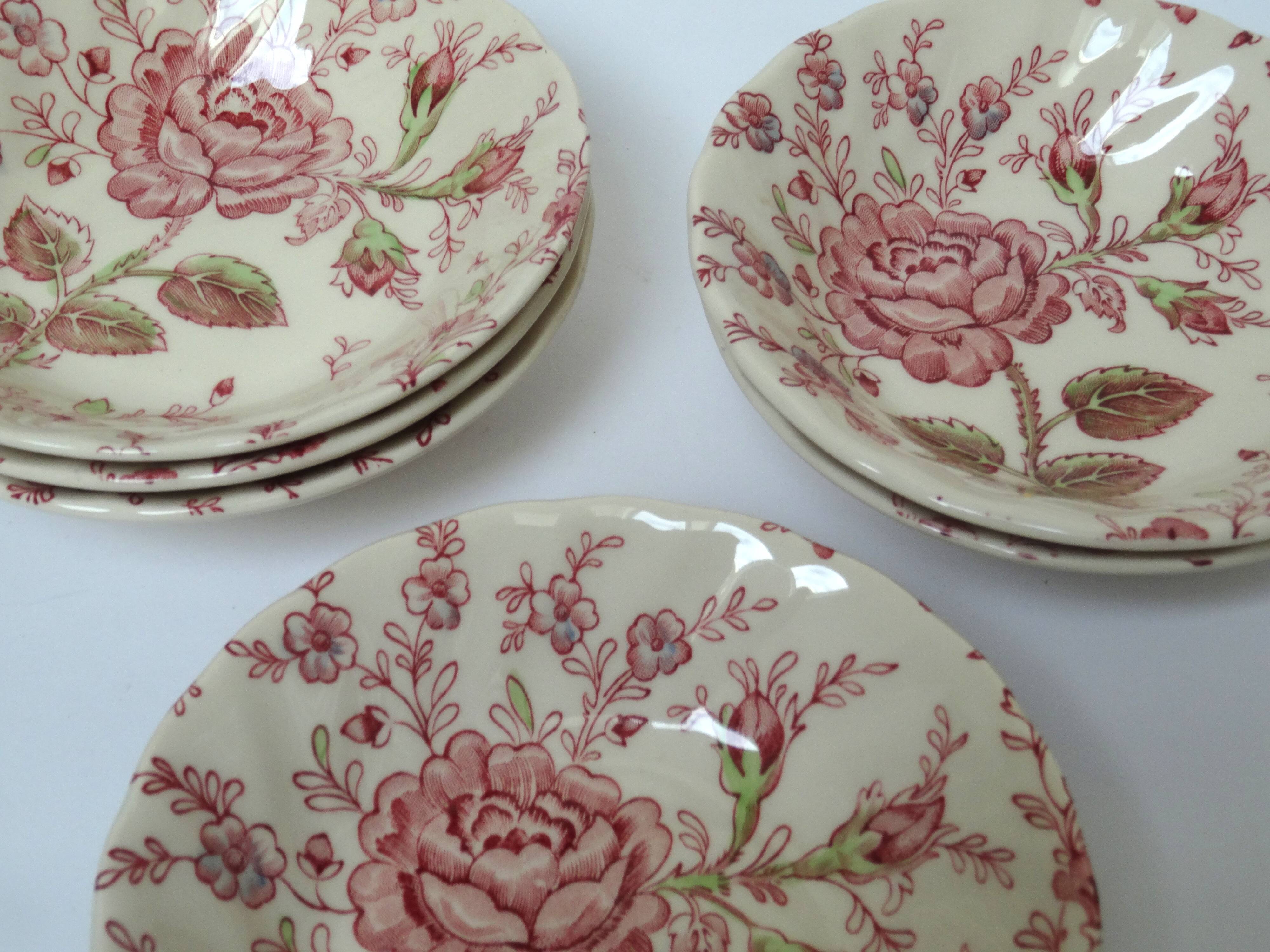 6 coupelles creuses Rose Chintz Johnson Brothers