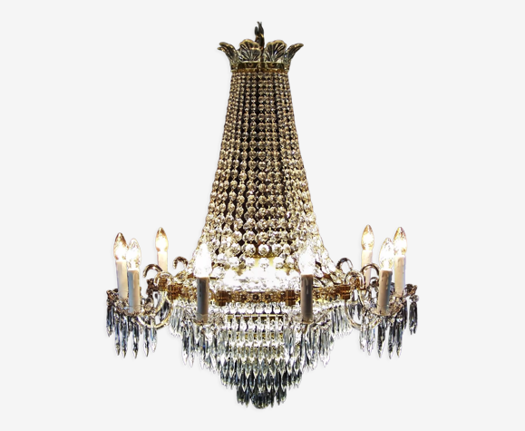 Lustre montgolfière verre translucide