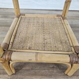 Wicker coffee table with glass top