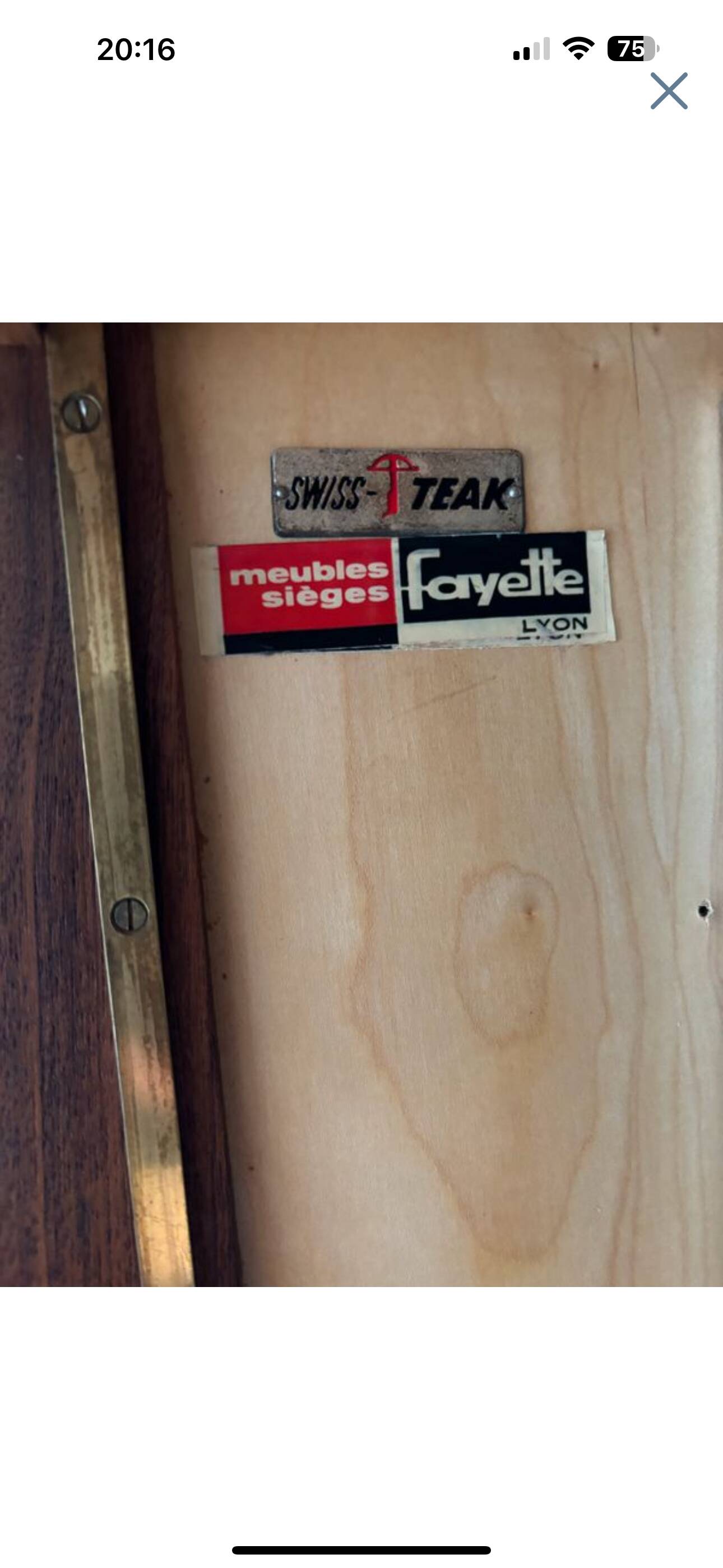 SwissTeak solid teak secretary from the 60s