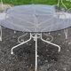 Garden furniture wrought iron and smoked glass 1900
