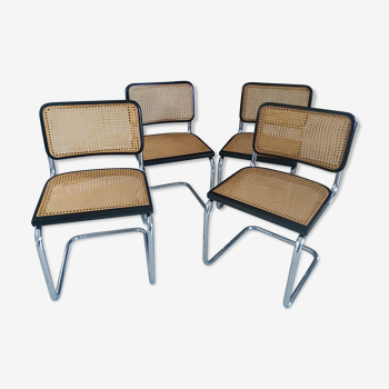 Suite of 4 chairs Cesca B32 by Marcel Breuer year 1992