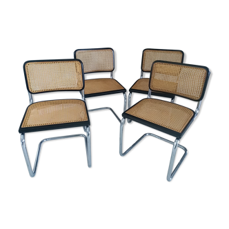Suite of 4 chairs Cesca B32 by Marcel Breuer year 1992