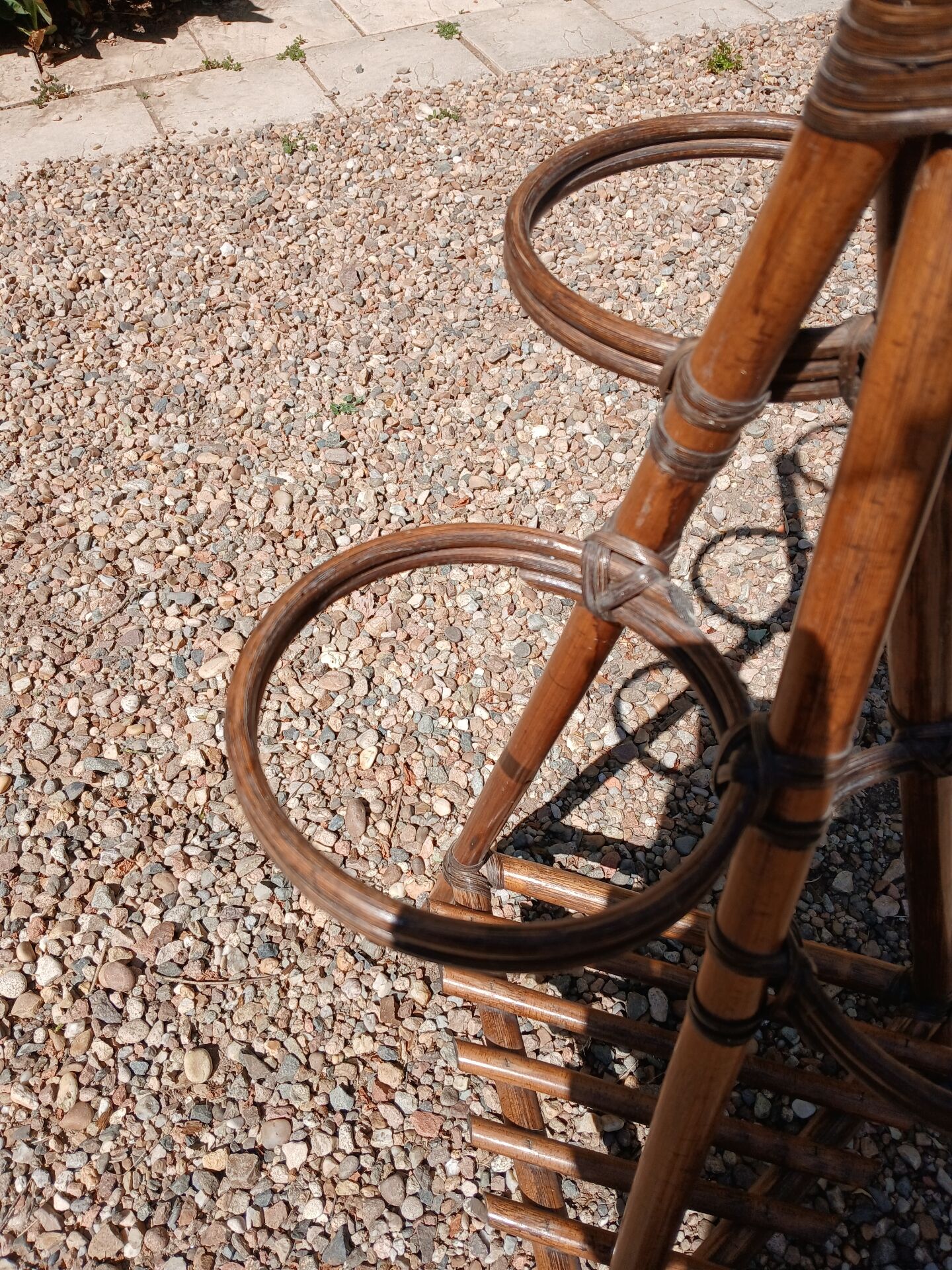 Large vintage bamboo plant stand