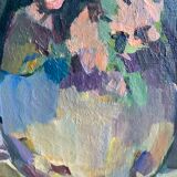 Antique painting, Still life with wild flowers, signed, 20th century