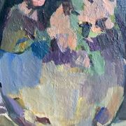 Antique painting, Still life with wild flowers, signed, 20th century