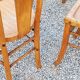 Set of 4 bistro chairs in beech and blond oak from the 50s