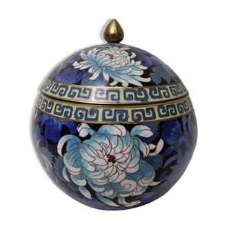 Large Chinese Cloisonné Candy Jar, 2nd Half Of The 20th Century