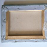 Antique painting signed "Percy" - House by the pond - oil on canvas