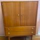 TV stand from the 50s, 2 drawer, 2 accordion doors. Perfect condition.