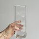 octagonal vase in thick transparent glass