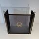 Neoclassical Three-Panel Steel Mesh Fire Screen