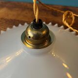 White opaline pendant light