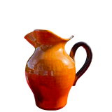 Carafe en gres ocre et maron