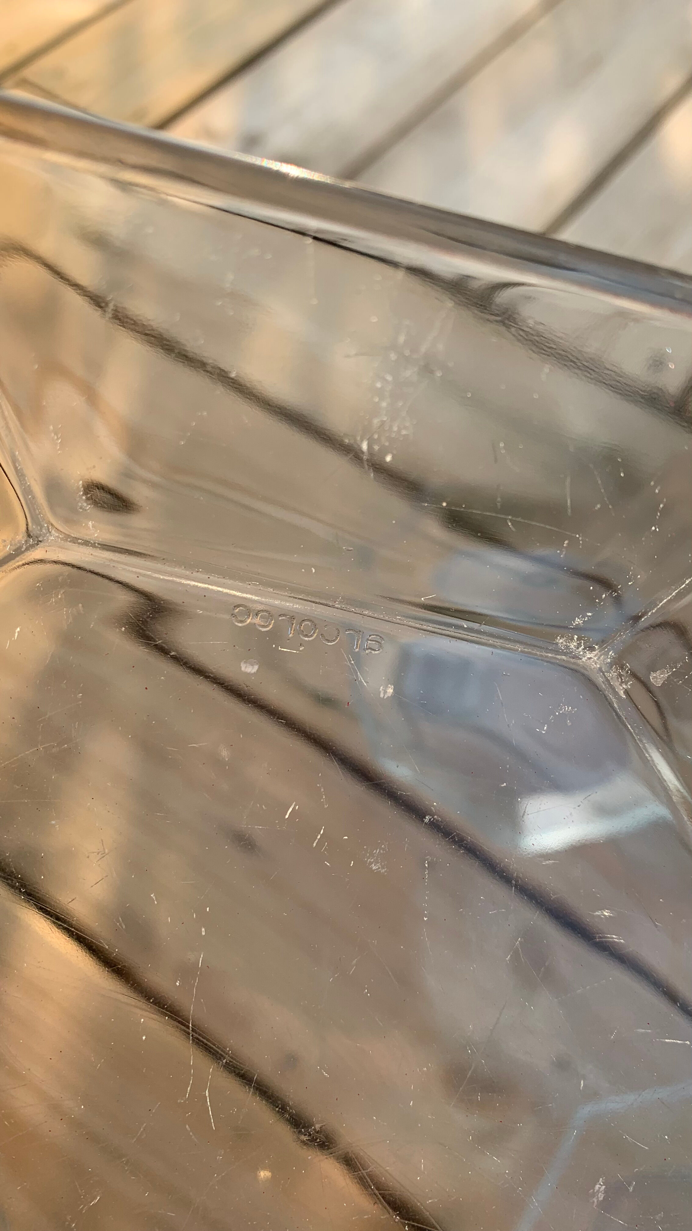 Transparent arcoroc plates