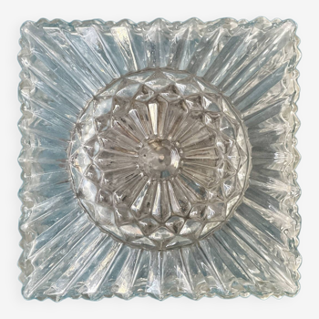 Plafonnier en verre ciselé